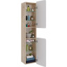 Пенал LEMARK OLIVIA 35 см подвесной/напольный, 2-х дверный, открывание лево/право, корпус Дуб кантри/фасад-белый LM08OL35P